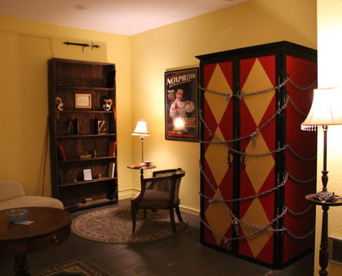 The magician's dressing room inside The Vanishing Act escape room